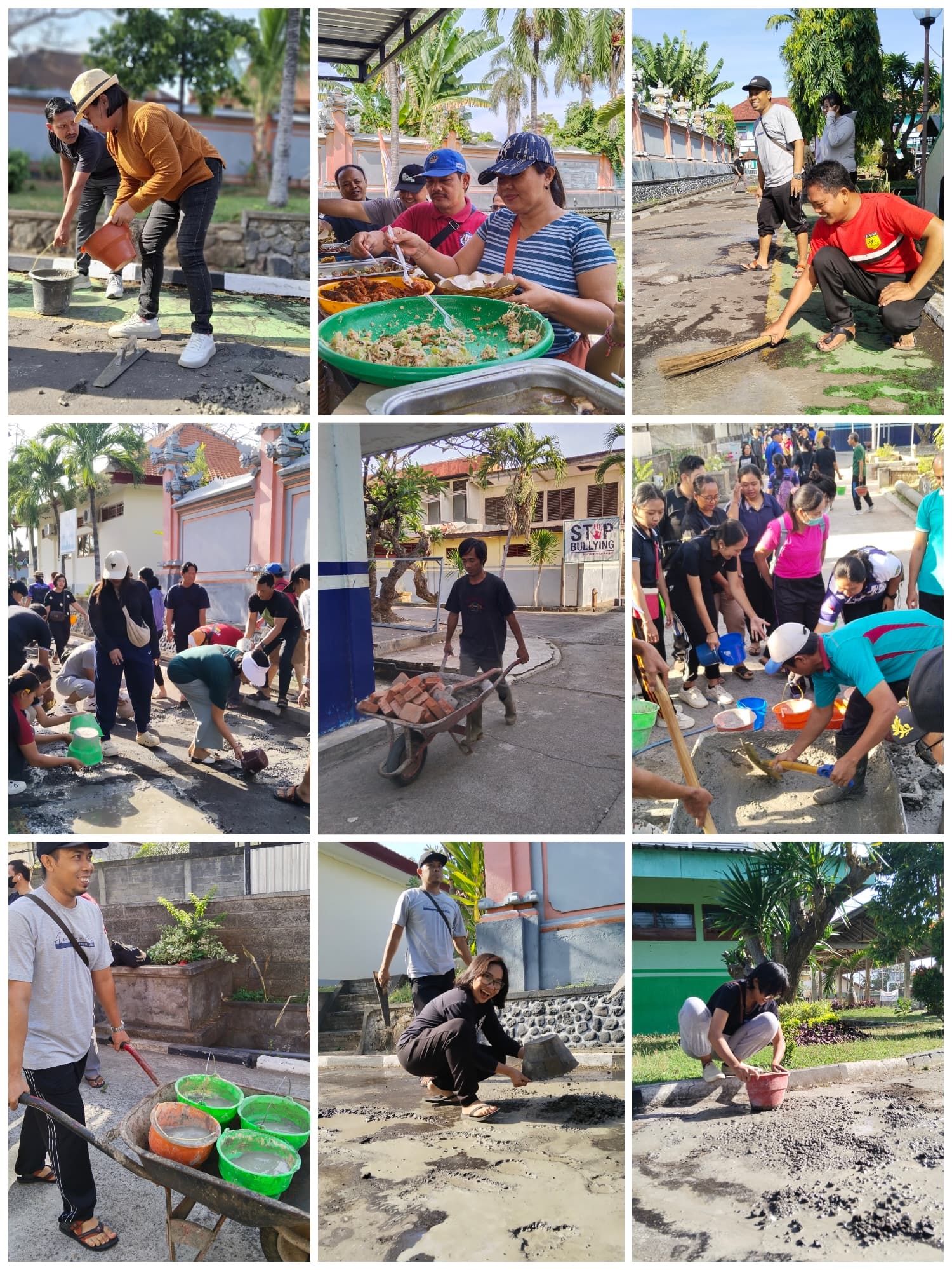 Gotong Royong Guru Dan Pegawai Stemsi