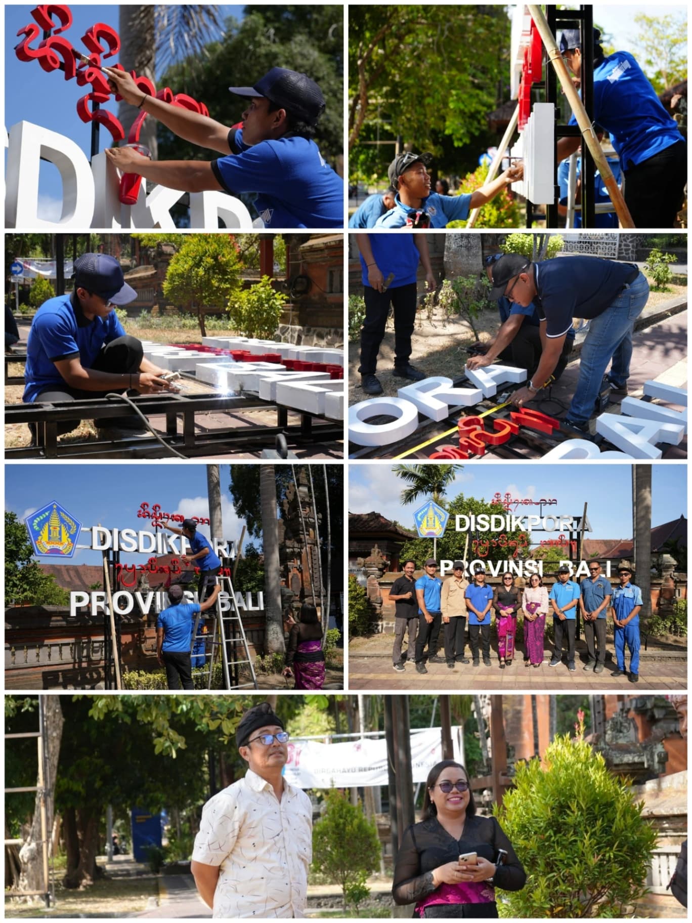 Pemasangan Plang Dinas Pendidikan, Kepemudaan, dan Olahraga Provinsi Bali
