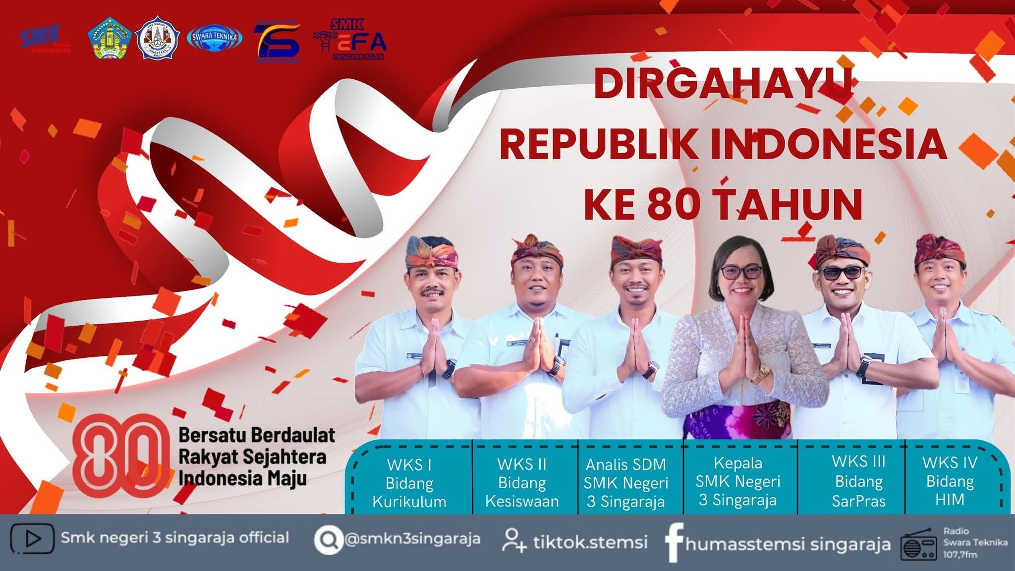Dirgahayu Ke-80 Republik Indonesia