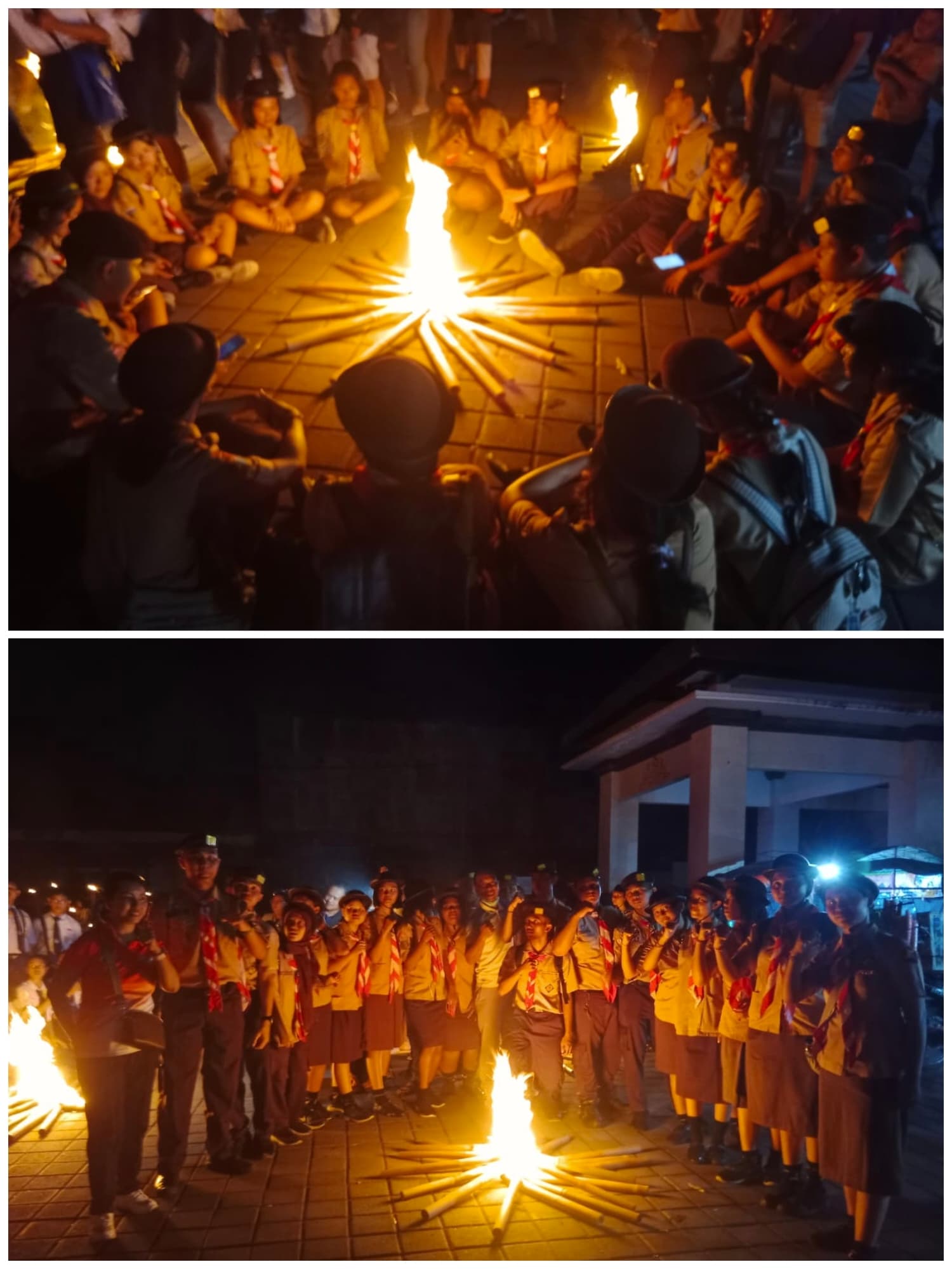 Siswa SMKN 3 Singaraja Mengikuti Pawai Obor Dalam Rangka HUT RI Ke 80