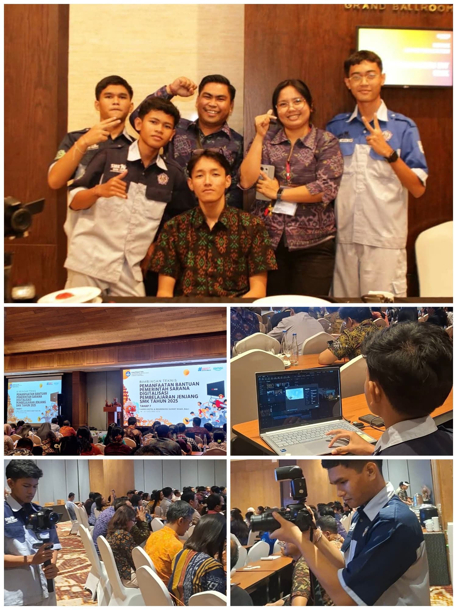 Keterlibatan Siswa SMK N 3 Singaraja Dalam Dokumentasi Bimtek Pemanfaatan Bantuan Pemerintah Sarana Digitalisasi Pembelajaran Jenjang SMK Tahap 7
